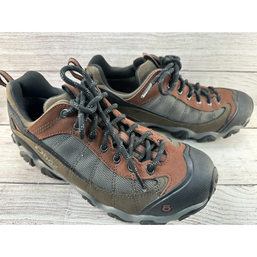 Oboz Men's Earth Firebrand II B-Dry Low Top Leather Lace Up Hiking Shoes Size 9